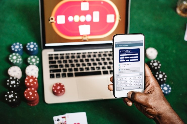 Antarmuka Three Card Poker bagus77 slot di layar ponsel